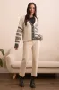 Soft Multi Stitch Button-Front V-Neck Cardigan-M cream sold by Tribal