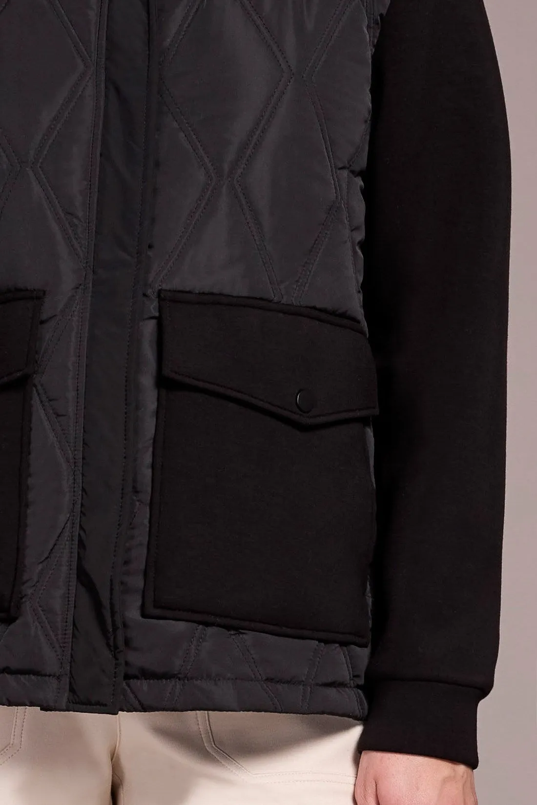 Quilted-Front Combo Puffer Coat-Black sold by Tribal product image thumbnail 3