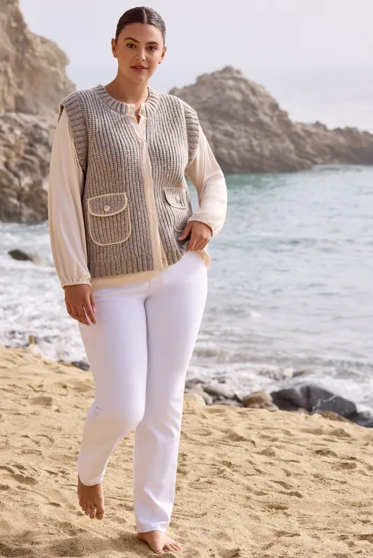 Sleeveless Vest With Pockets-H sandstone sold by Tribal