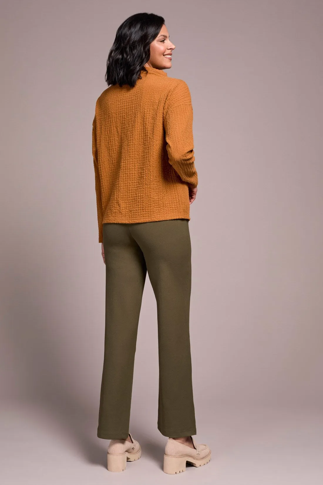 Lightweight Funnel Neck Dolman Sleeve Knit Top-Bran sold by Tribal product image thumbnail 4