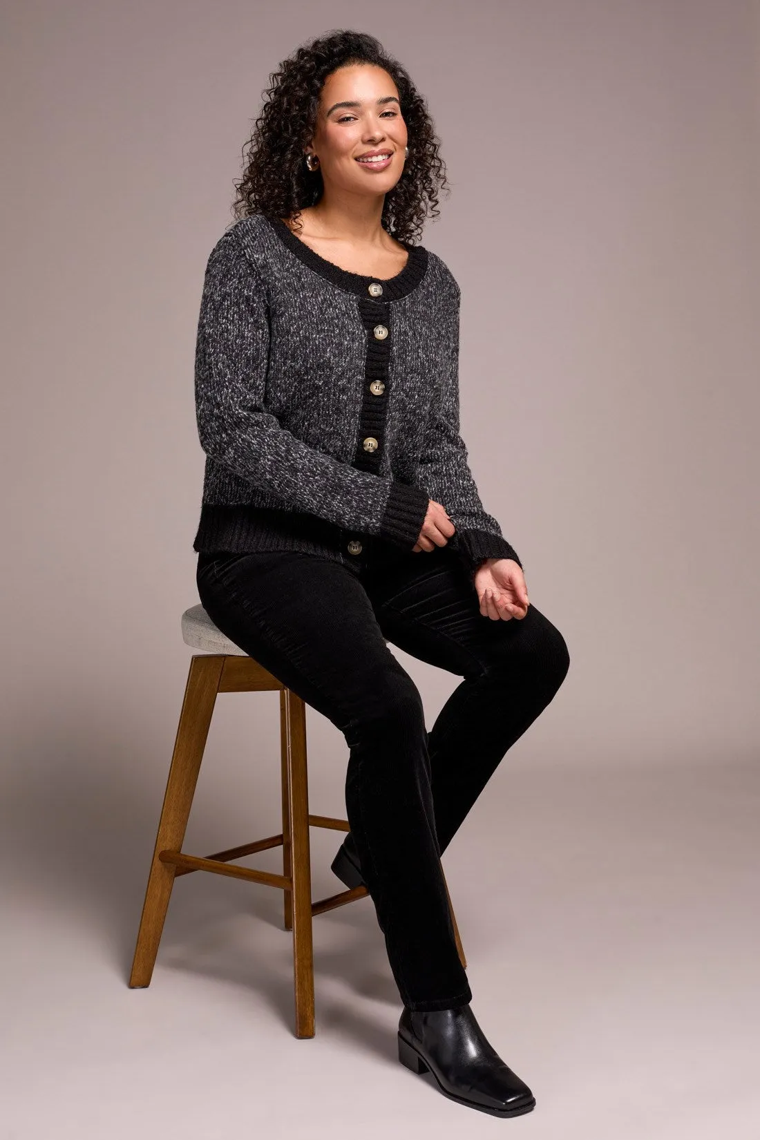 Stripe Long-Sleeve Reversible Sweater-Black sold by Tribal product image thumbnail 3