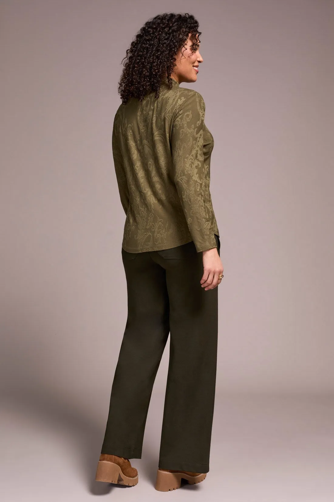 Jacquard Knit Long-Sleeve Mock Neck Top-Ivy sold by Tribal product image thumbnail 4