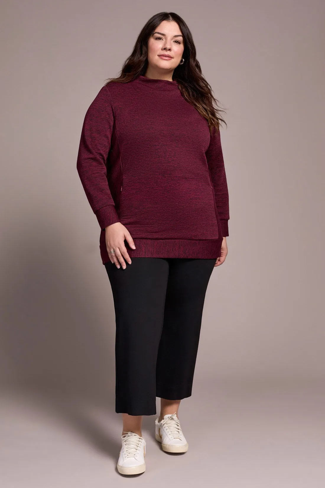 Long-Sleeve Tunic With Invisible Pockets-Wine sold by Tribal product image thumbnail 2
