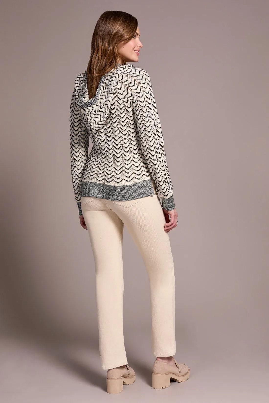 Fringe Long-Sleeve Hooded Sweater-H.charcoal sold by Tribal product image thumbnail 4