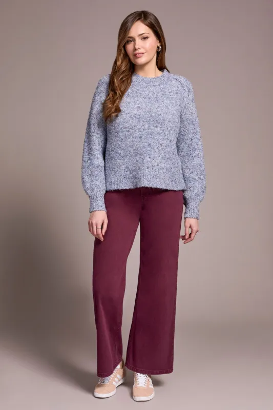 Boucle Long-Sleeve Crew Neck Sweater-Marine sold by Tribal