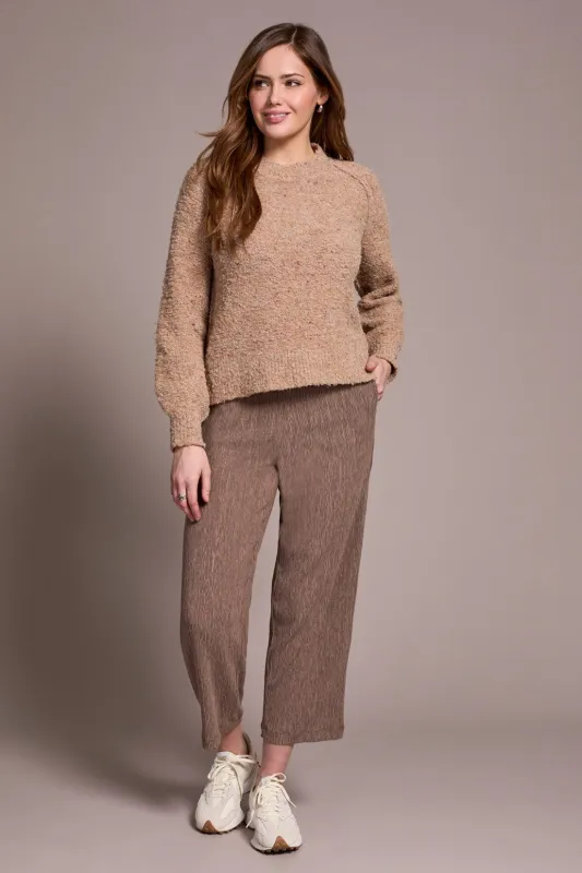 Boucle Long-Sleeve Crew Neck Sweater-Icelatte sold by Tribal