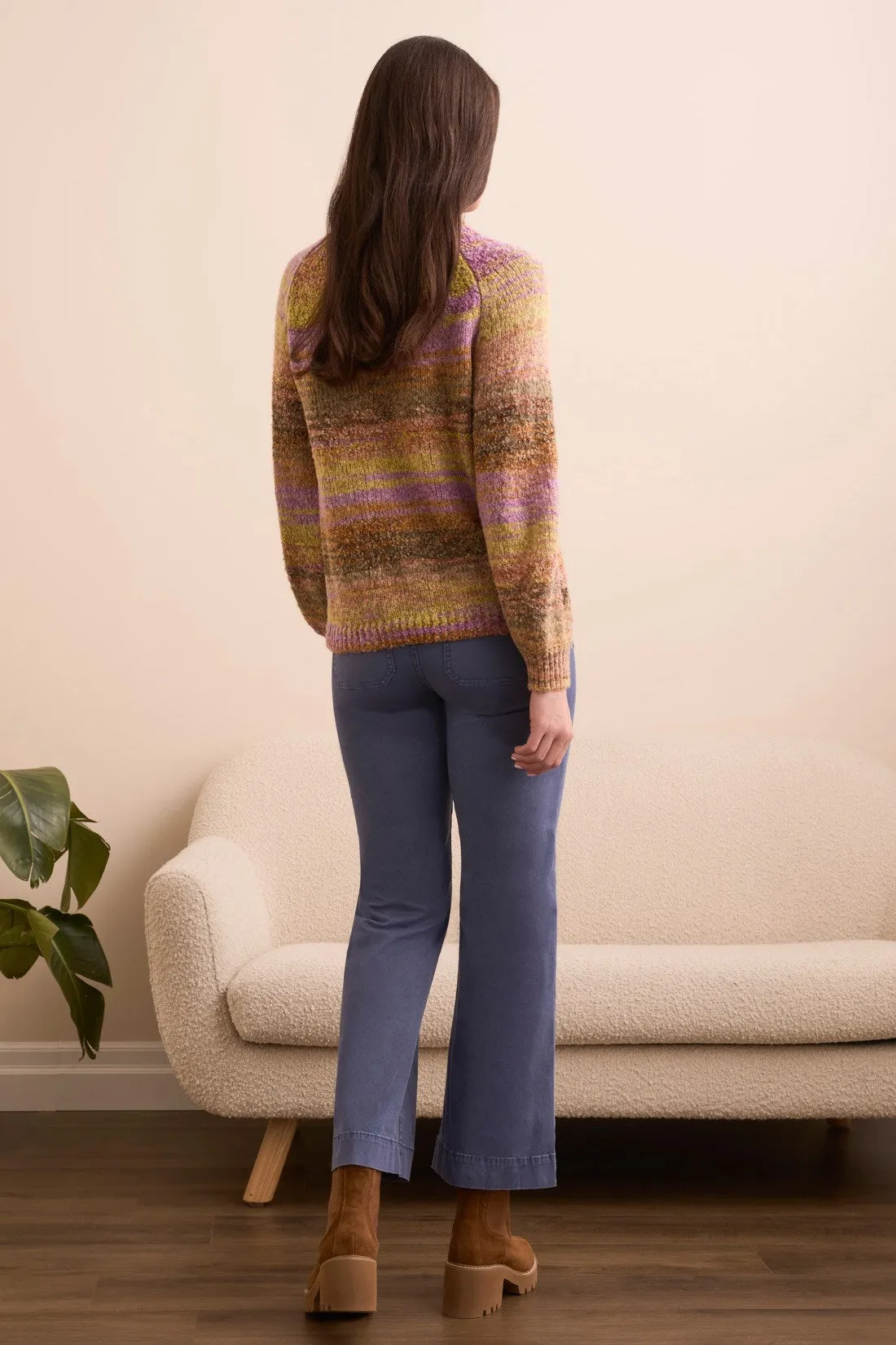 Boucle Yarn Mock Neck Puff Sleeve Sweater-Cameo sold by Tribal product image thumbnail 4