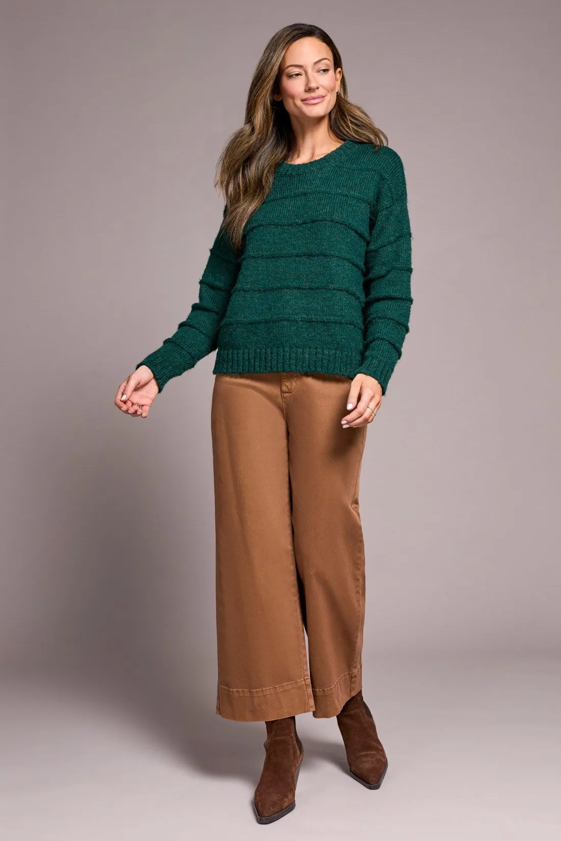 Heathered Stripe Crew Neck Sweater-H opalgreen sold by Tribal product image thumbnail 2