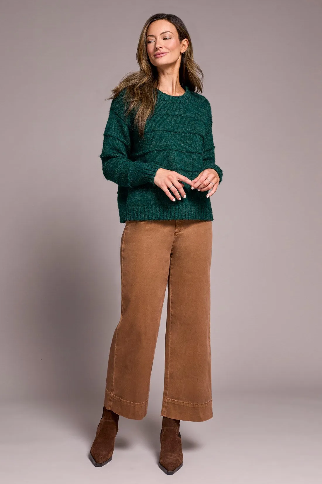 Heathered Stripe Crew Neck Sweater-H opalgreen sold by Tribal product image thumbnail 3