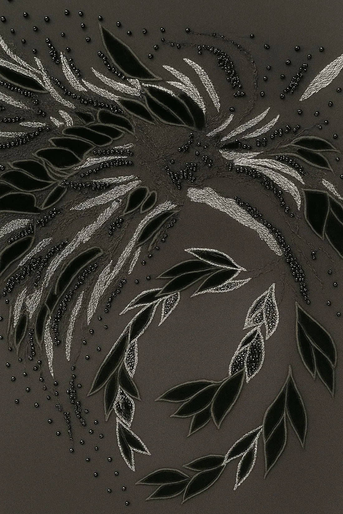 Beaded Embroidery Cap Sleeve Crew Neck Top-Black sold by Tribal product image thumbnail 4