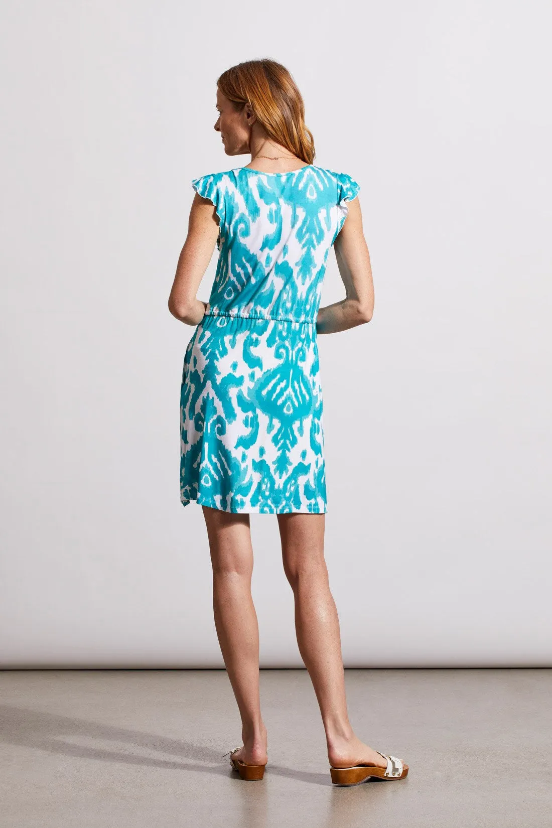 PRINTED JERSEY DRESS WITH DRAWCORD WAIST-Capri sold by Tribal product image thumbnail 4