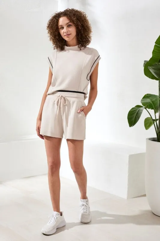 Techno Lux Pull-On Short Contrast Detail-Sanddune sold by Tribal