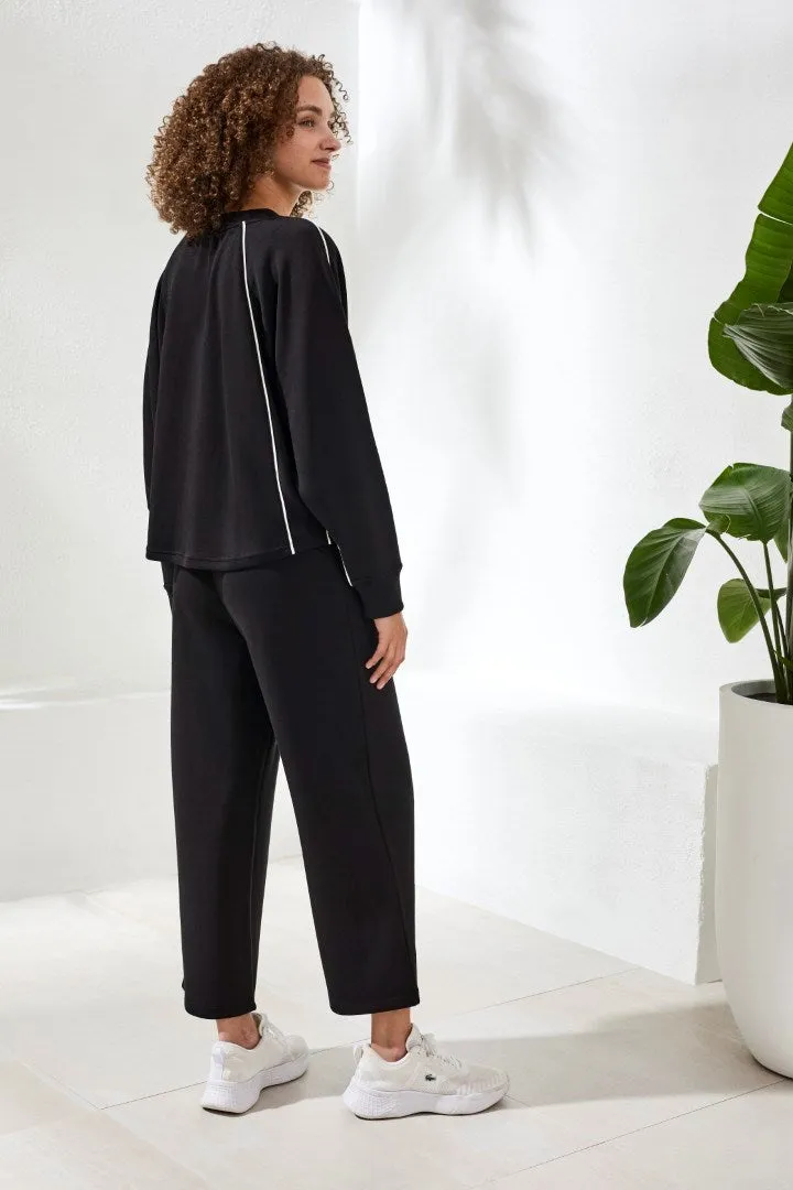Techno Lux Crew Dolman Top Contrast-Black sold by Tribal product image thumbnail 2