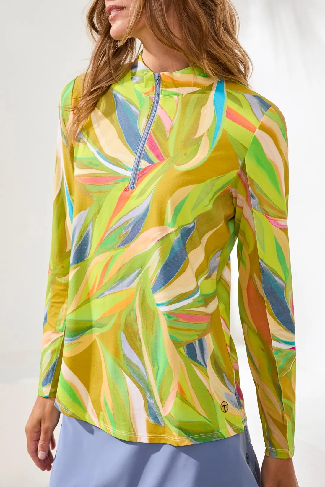 UPF 50+ High Performance Quarter-Zip Long Sleeve Pullover-Limetart sold by Tribal product image thumbnail 2