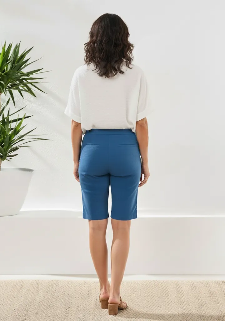 Flatten It® Pull-On Bermuda Shorts-Turkishsea sold by Tribal product image thumbnail 2