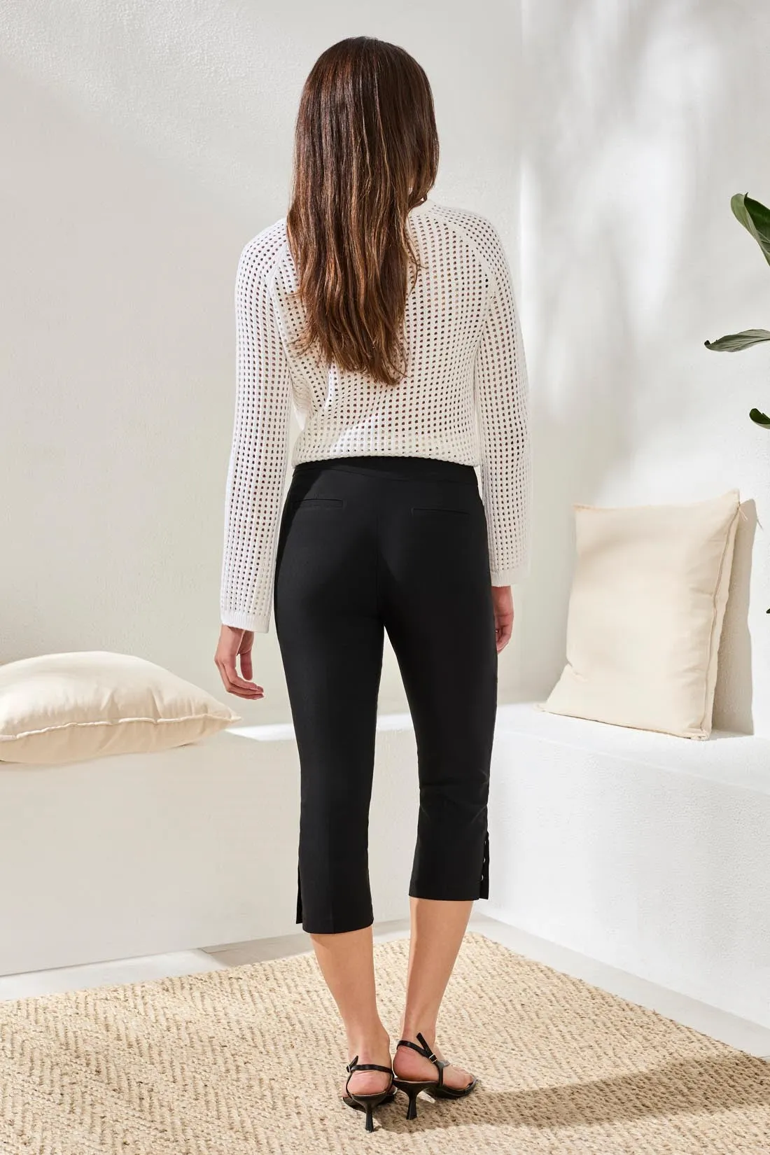 Flatten It® Slim Leg Capris With Snap Vent-Black sold by Tribal product image thumbnail 4