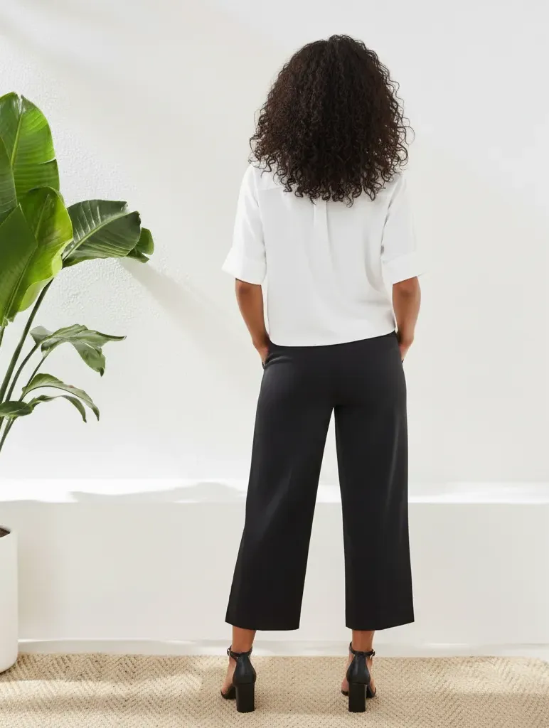 Flatten It® Tummy Control Wide Leg Pull-On Capris Pants-Black sold by Tribal product image thumbnail 2