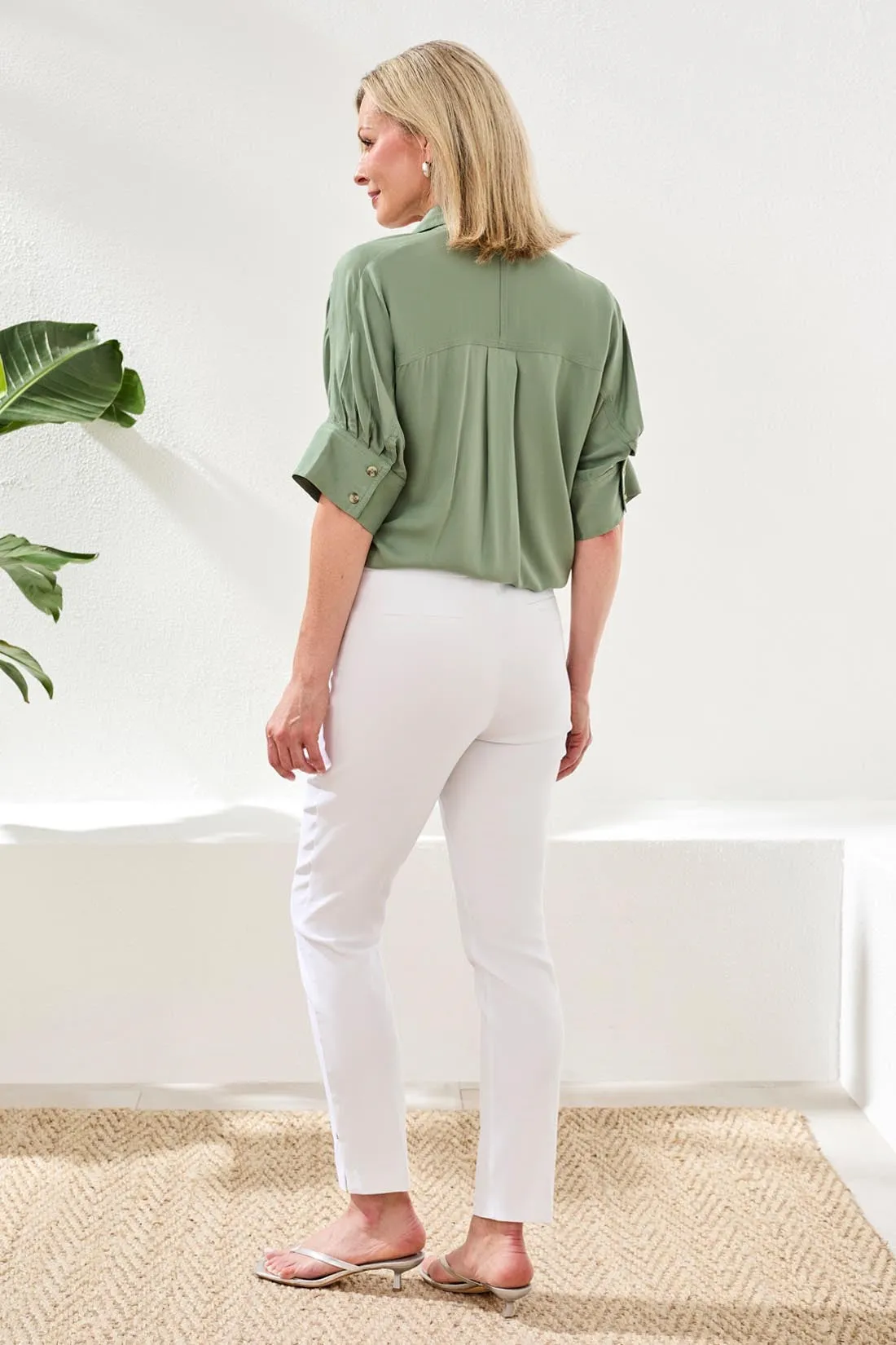 Flatten It® Slim Pull-On Ankle Pants-White sold by Tribal product image thumbnail 2