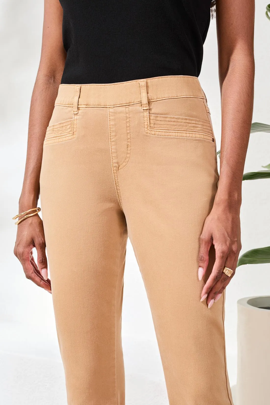 Comfort Stretch Pull-On Slim Leg Capris-Sesame sold by Tribal product image thumbnail 2