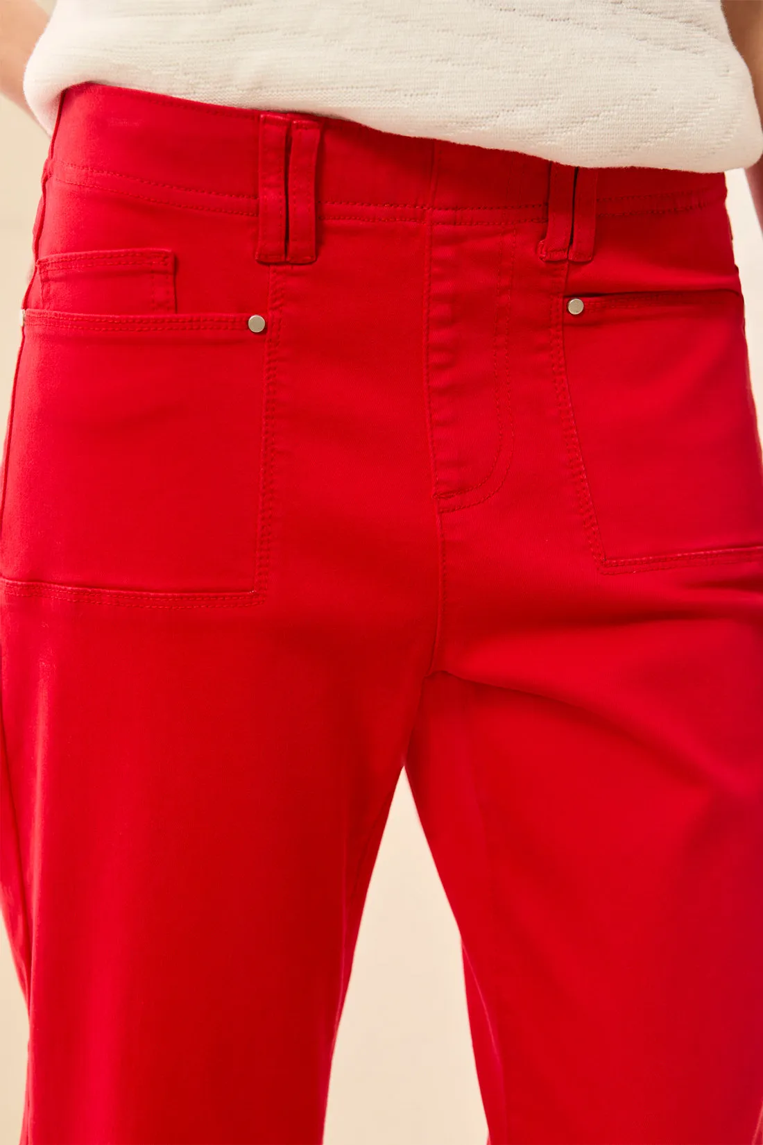 Comfort Stretch Pull-On Kick Flare Capris-Sangria sold by Tribal product image thumbnail 4