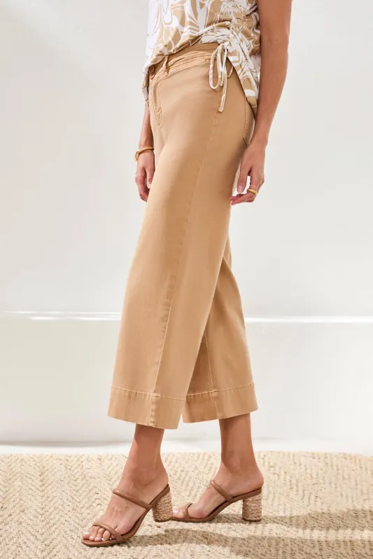Comfort Stretch High Rise Palazzo Pants-Sesame sold by Tribal