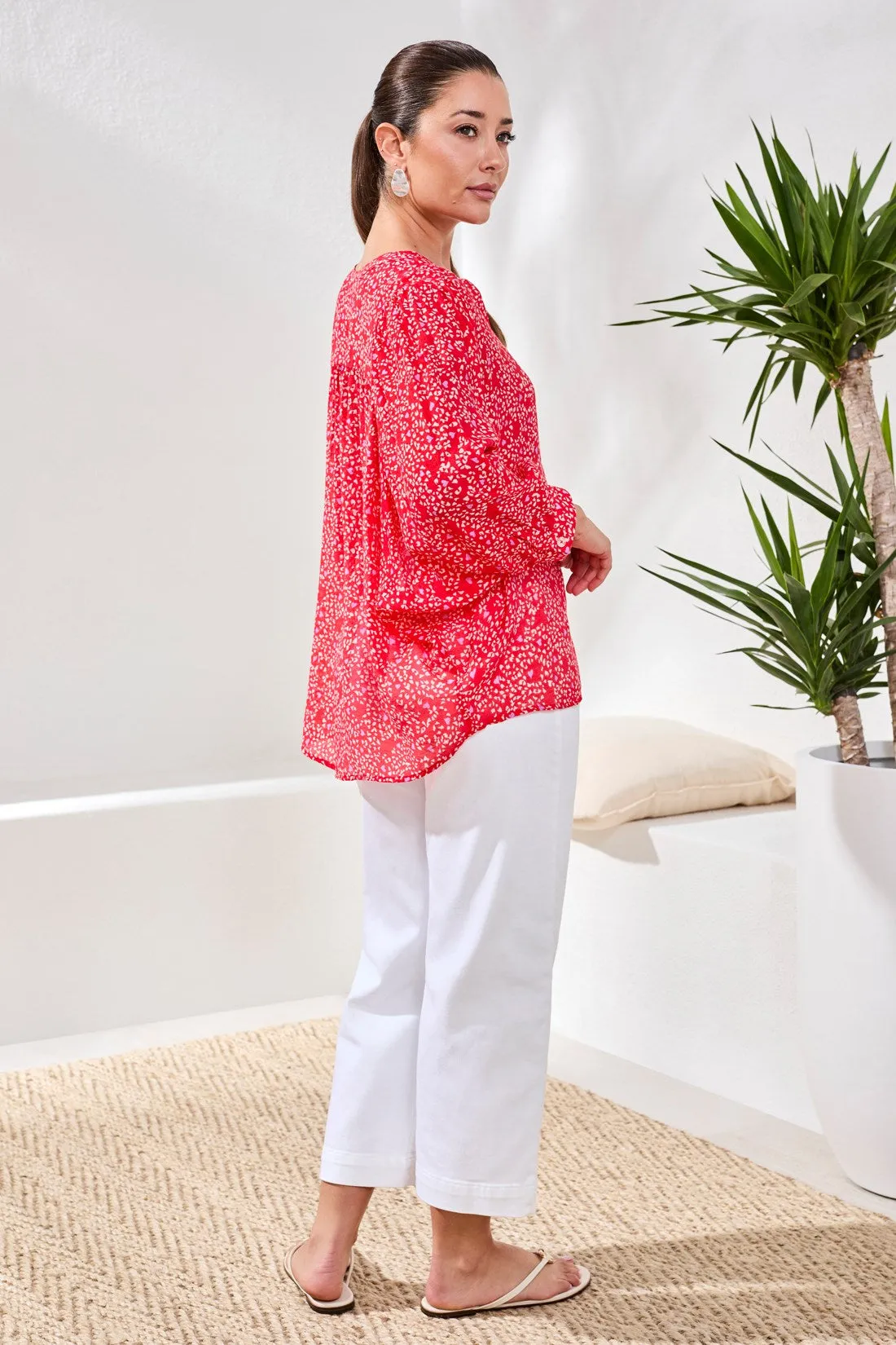 Flowy Dolman Sleeve Blouse-Rouge sold by Tribal product image thumbnail 4