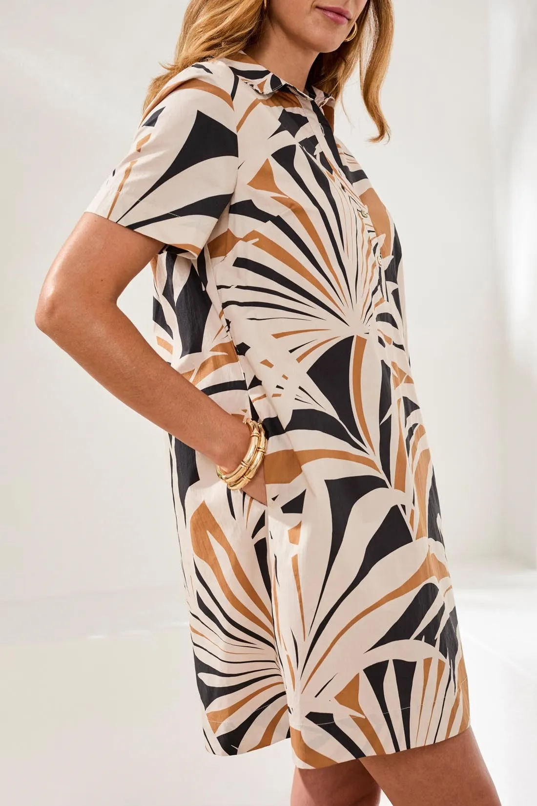 Printed Cotton Poplin Button Up Dress-Canvas sold by Tribal product image thumbnail 2