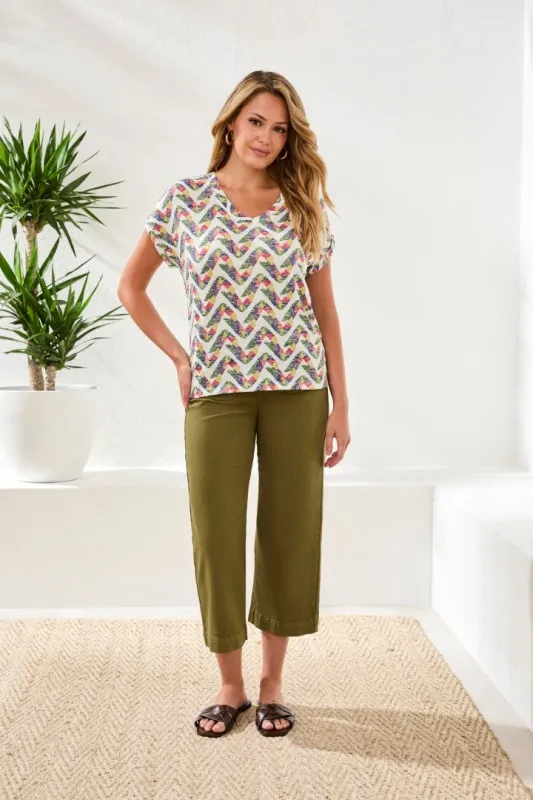 Cap Sleeve Wear Two Ways Top-Mojito made by Tribal