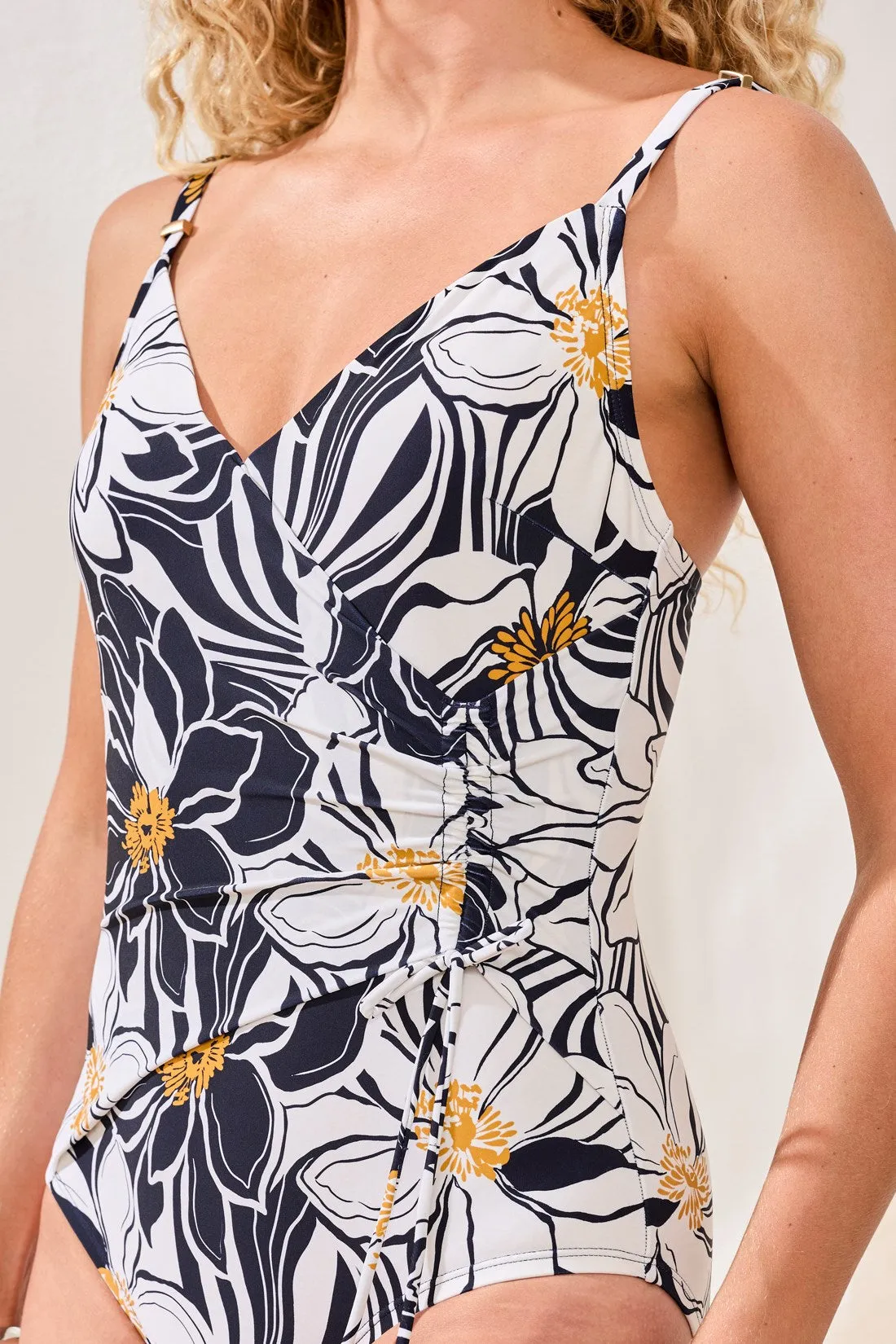 Flatten It® Tummy-Control Wrap Front One-Piece Swimsuit-Abyss sold by Tribal product image thumbnail 3