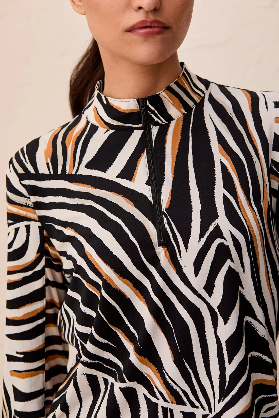 UPF 50+ High Performancee Quarter-Zip Long Sleeve Pullover-Tuscantan sold by Tribal product image thumbnail 3