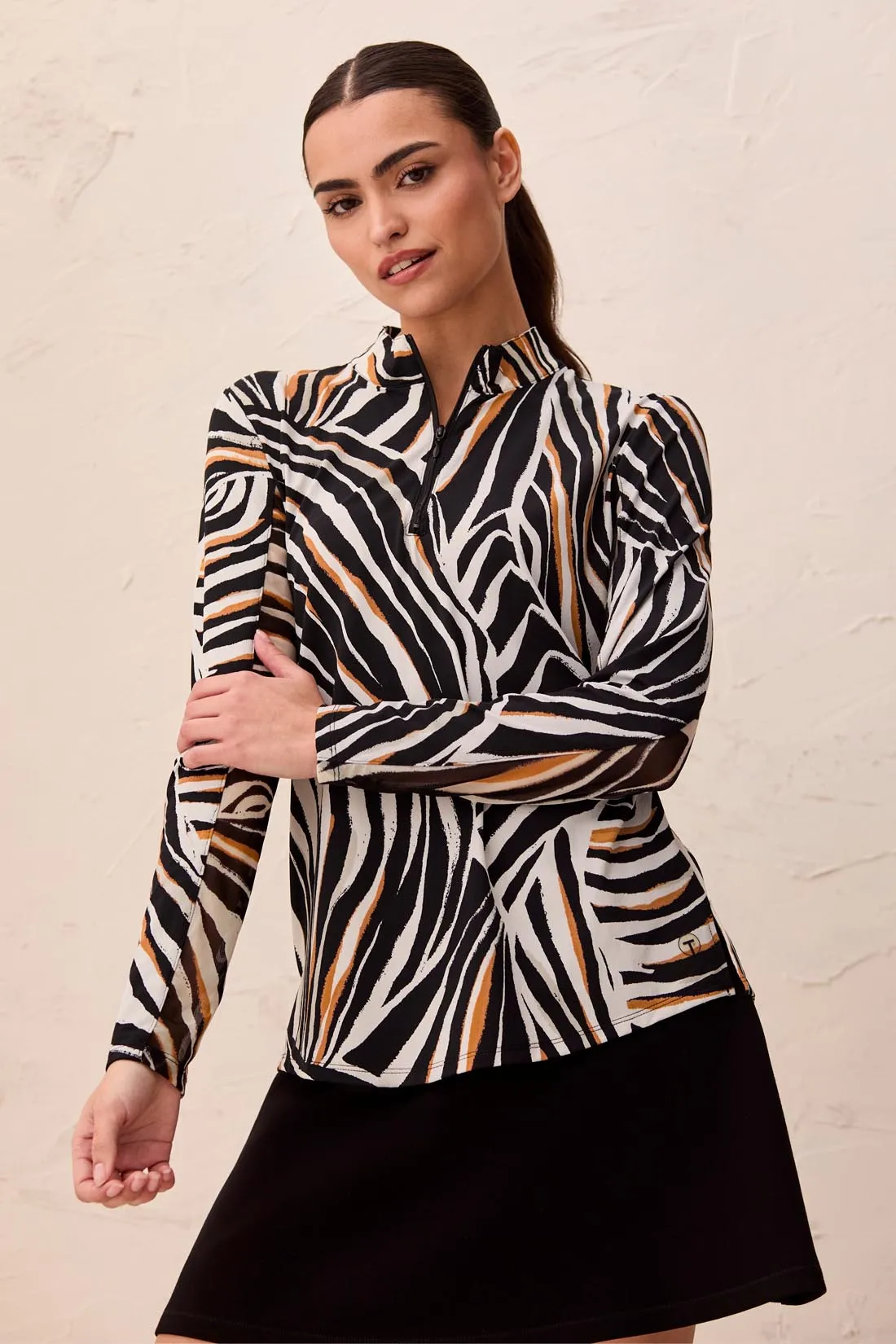 UPF 50+ High Performancee Quarter-Zip Long Sleeve Pullover-Tuscantan sold by Tribal