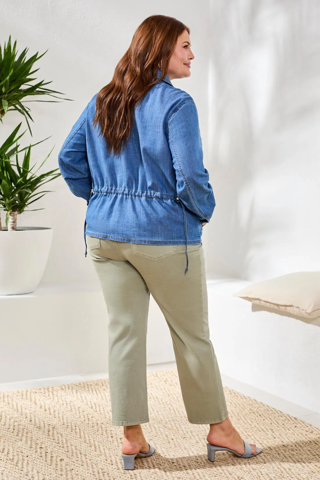 Size Inclusive Denim Jacket With Back Adjustment-Fjordblue sold by Tribal product image thumbnail 4