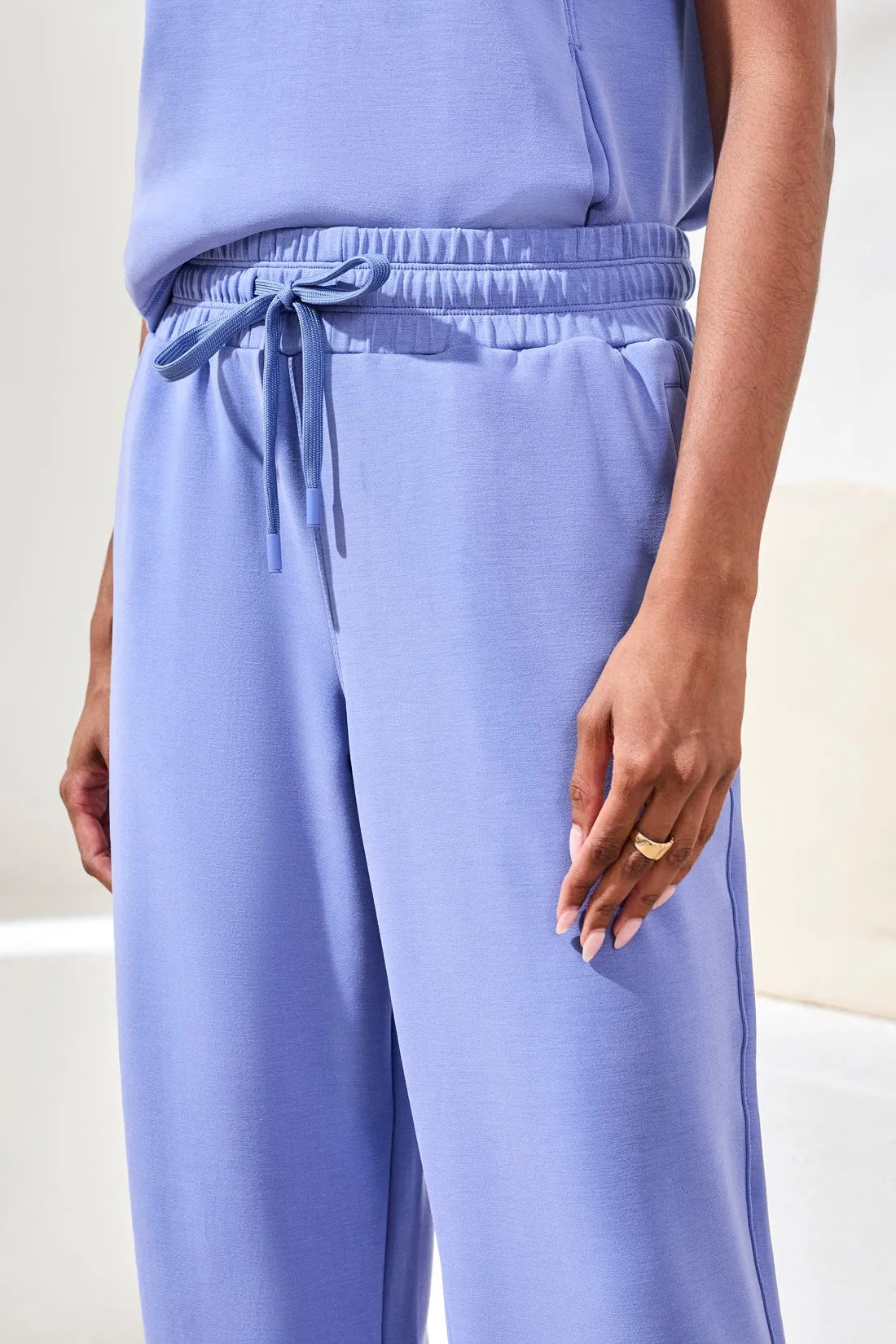 Soft Modal Barrel-Leg Elastic Waist Joggers-Baja blue sold by Tribal product image thumbnail 3