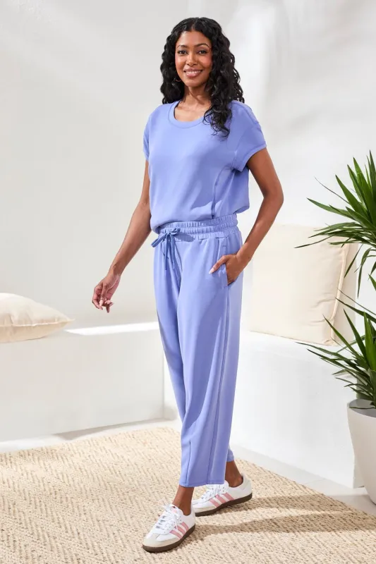 Soft Modal Barrel-Leg Elastic Waist Joggers-Baja blue sold by Tribal