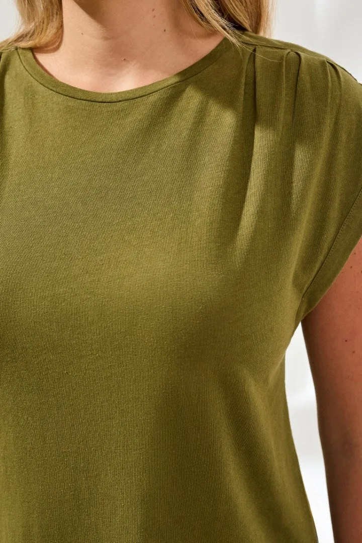 Boat Neck Cap Sleeve Top-Rainforest sold by Tribal product image thumbnail 3