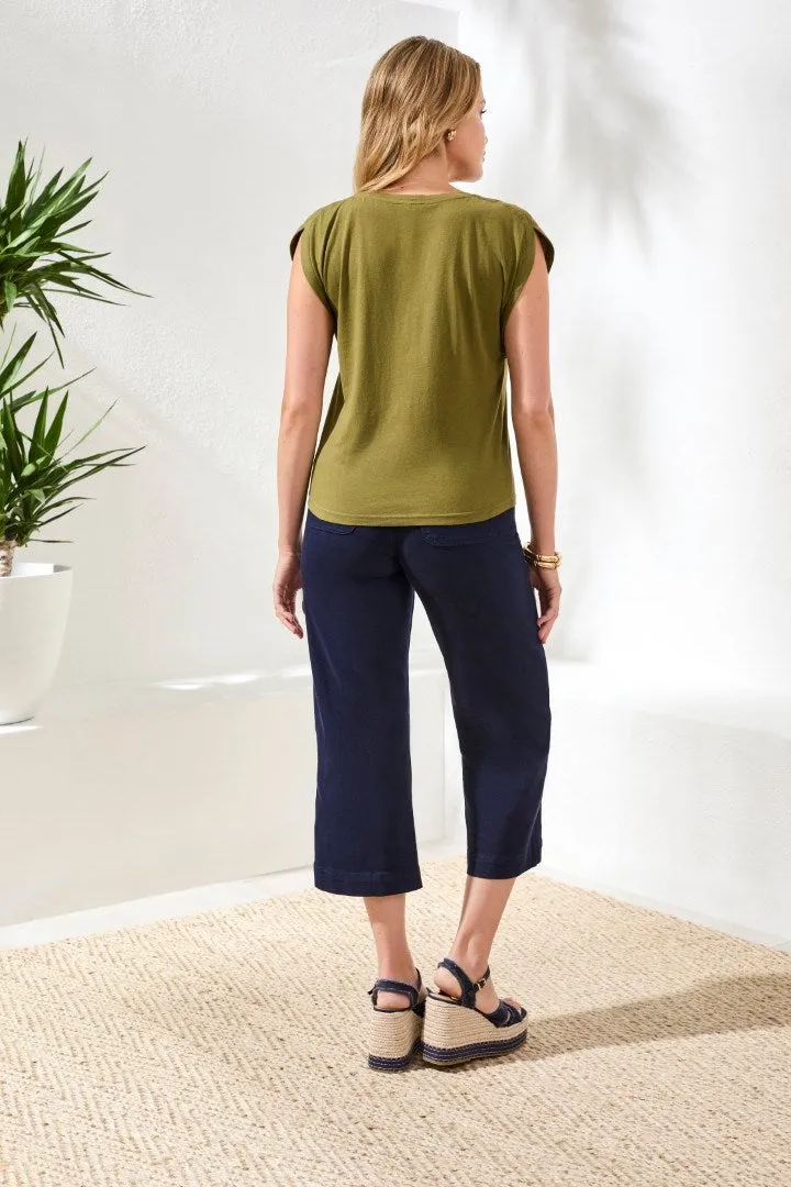 Boat Neck Cap Sleeve Top-Rainforest sold by Tribal product image thumbnail 4