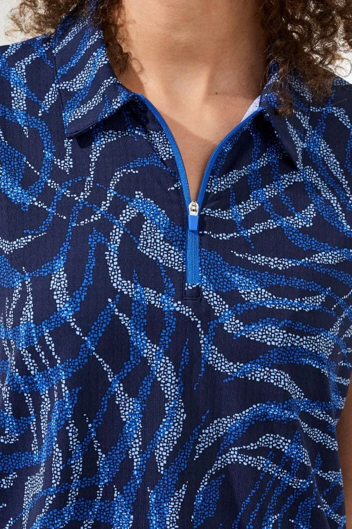 UPF 50+ High Performance Dolman Quarter-Zip Polo Top -Aquatic sold by Tribal product image thumbnail 4