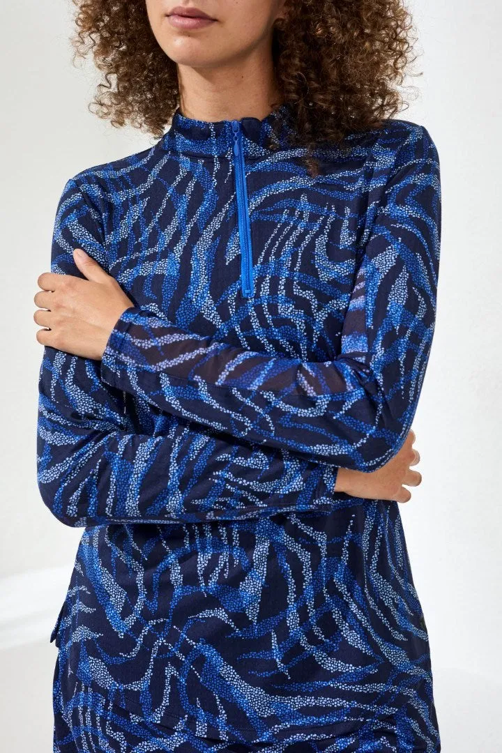UPF 50+ High Performance Quarter-Zip Long Sleeve Pullover-Aquatic sold by Tribal product image thumbnail 3
