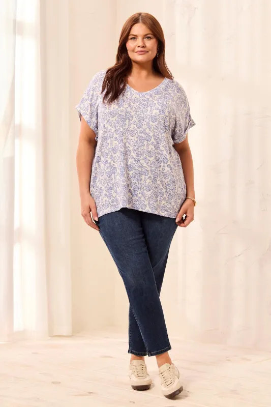 Size Inclusive Cap Sleeve Wear Two Ways Top-Saltwater made by Tribal