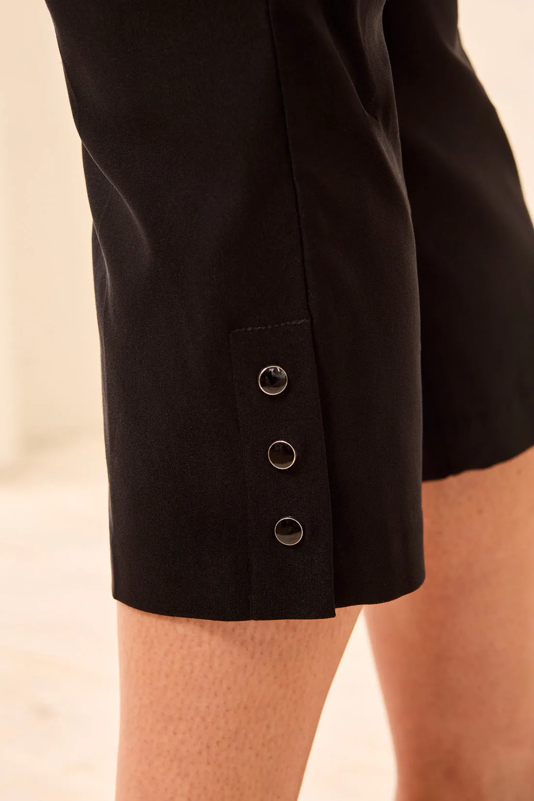 Size Inclusive Flatten It® Slim Leg Capris With Snap Vents-Black sold by Tribal product image thumbnail 3