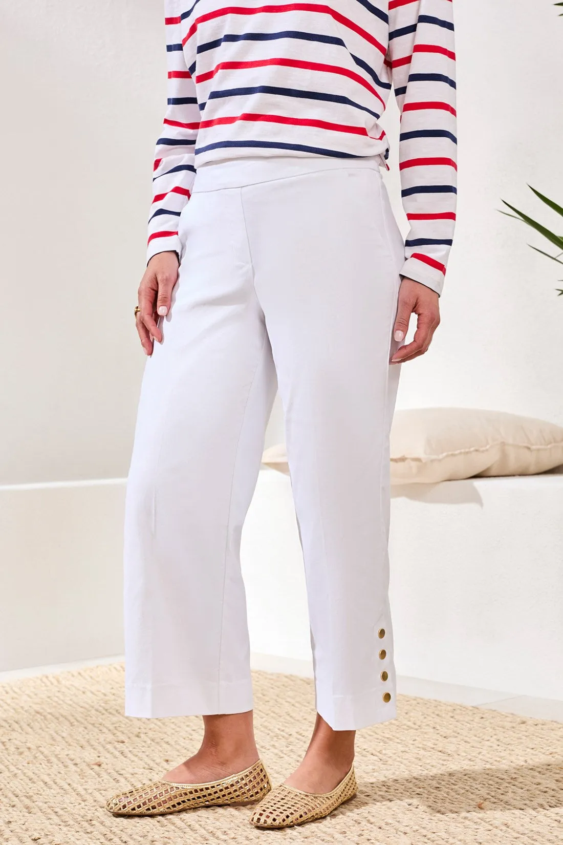 Flatten It® Tummy Control Wide Leg Pull-On Capris Pants-White sold by Tribal product image thumbnail 2