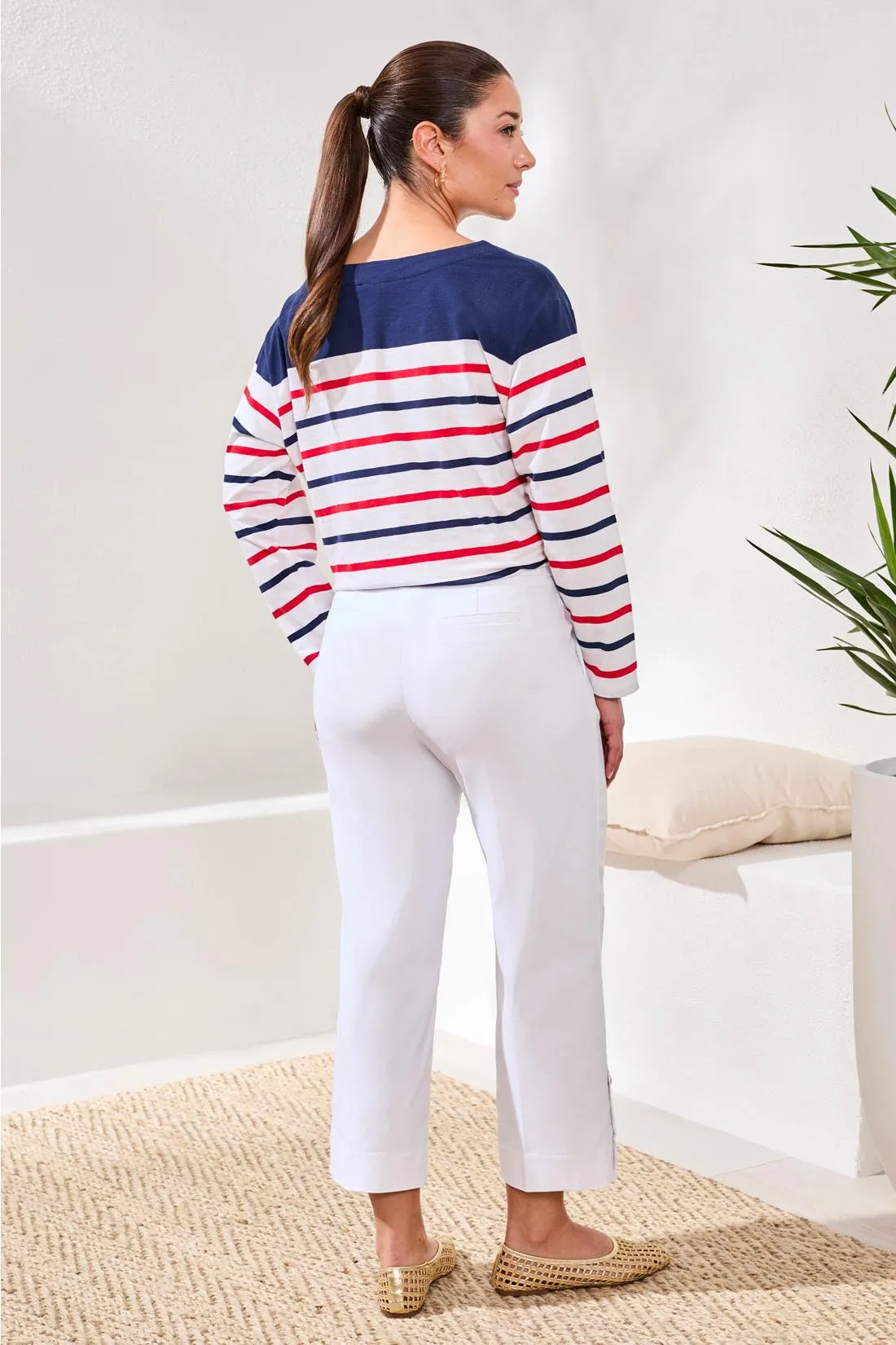 Flatten It® Tummy Control Wide Leg Pull-On Capris Pants-White sold by Tribal product image thumbnail 4