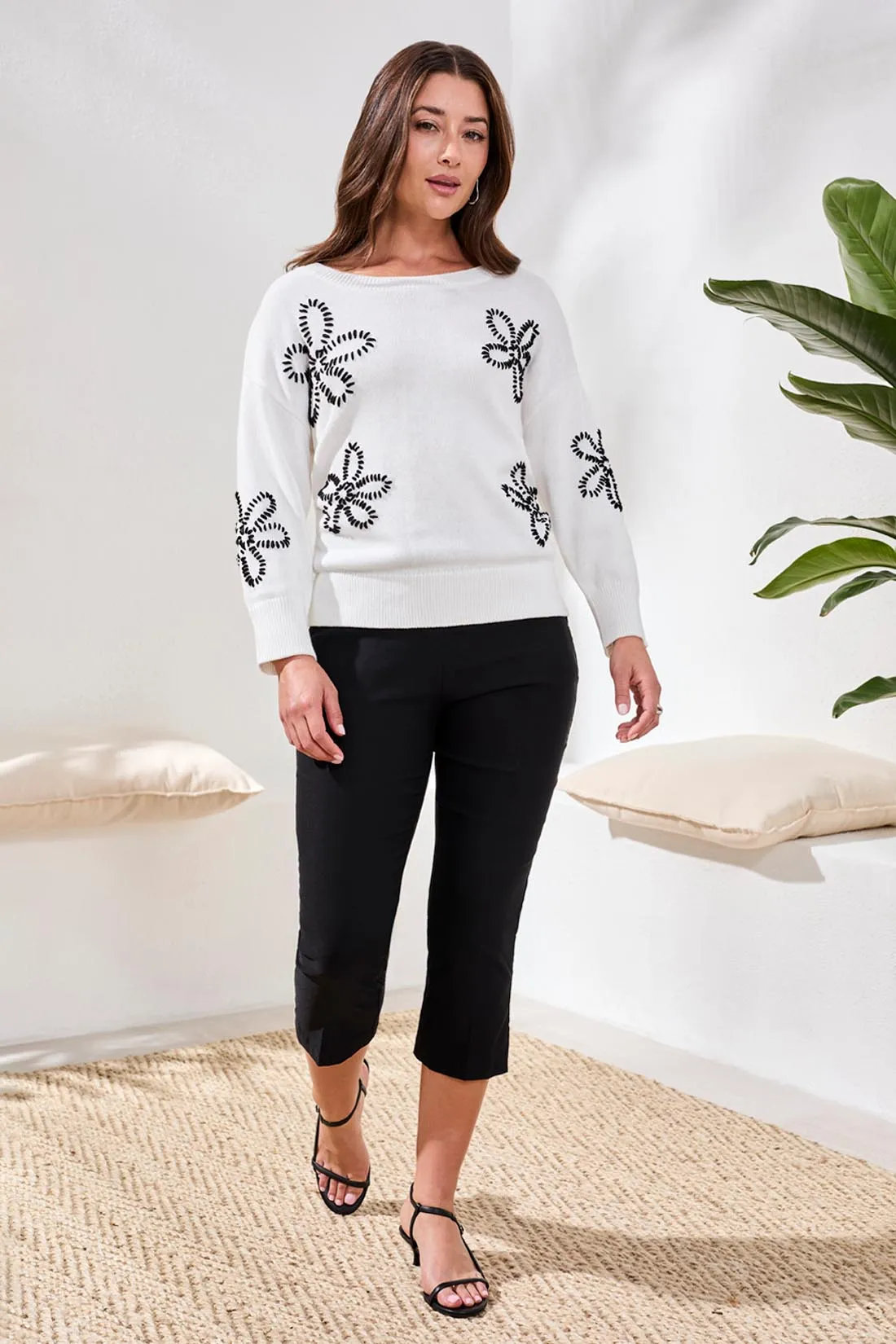 Year Round Basics Flatten It® Pull-On Capris-Black sold by Tribal product image thumbnail 2