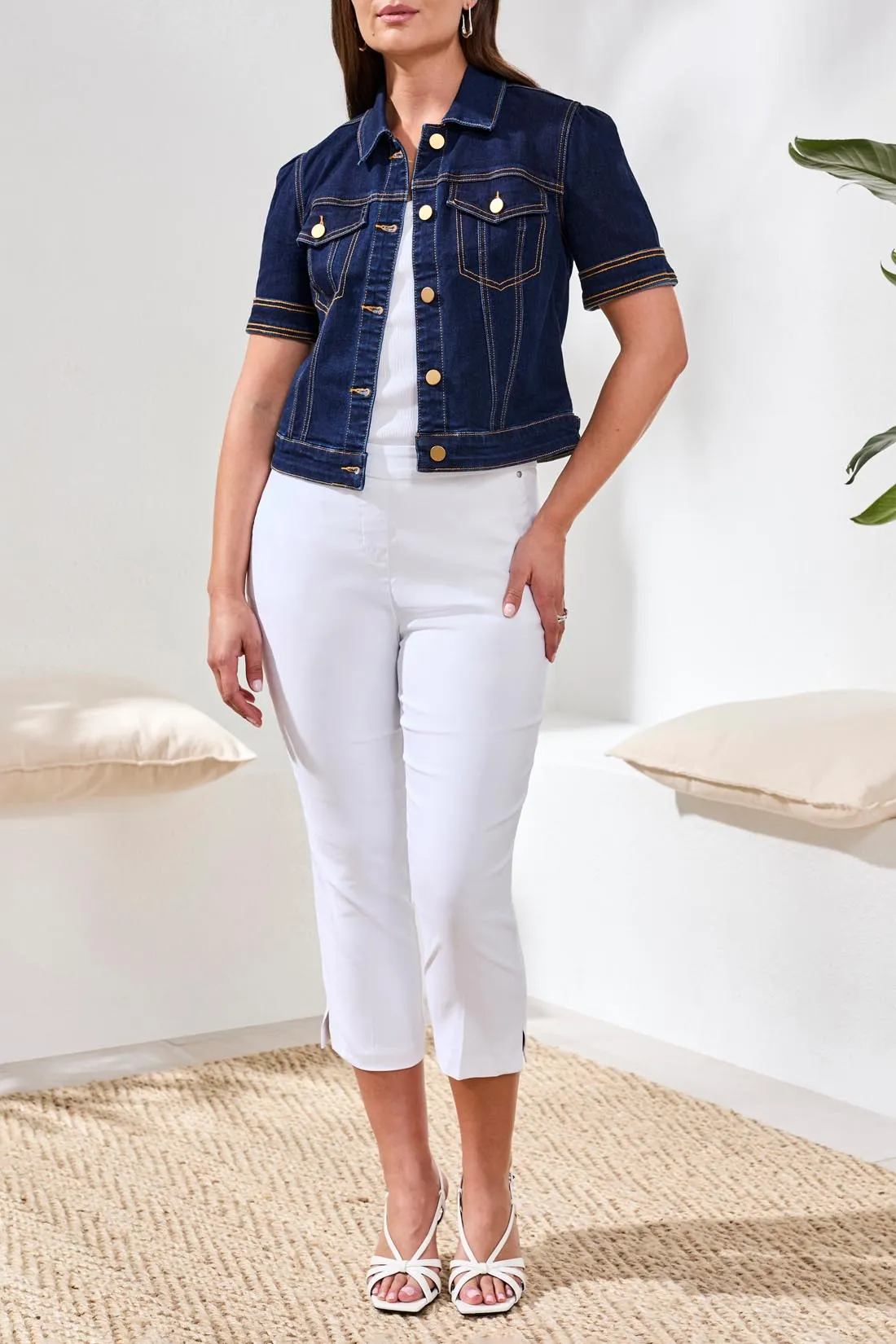 Year Round Basics Flatten It® Pull-On Capris-White sold by Tribal product image thumbnail 3