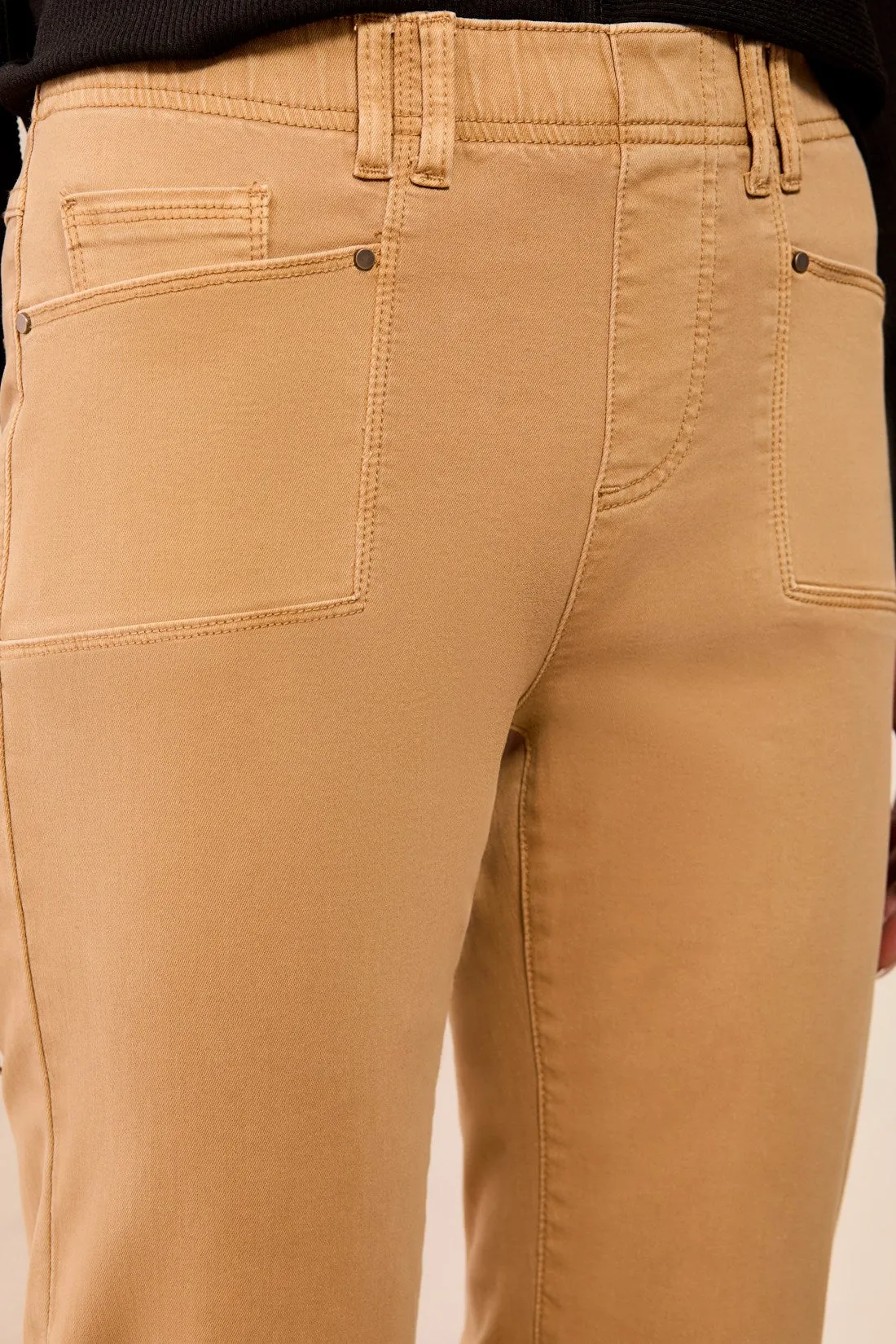 Comfort Stretch Straight Leg Pull-On Ankle Pants-Sesame sold by Tribal product image thumbnail 4
