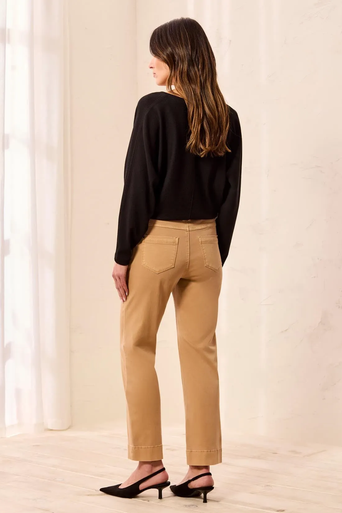 Comfort Stretch Straight Leg Pull-On Ankle Pants-Sesame sold by Tribal product image thumbnail 2