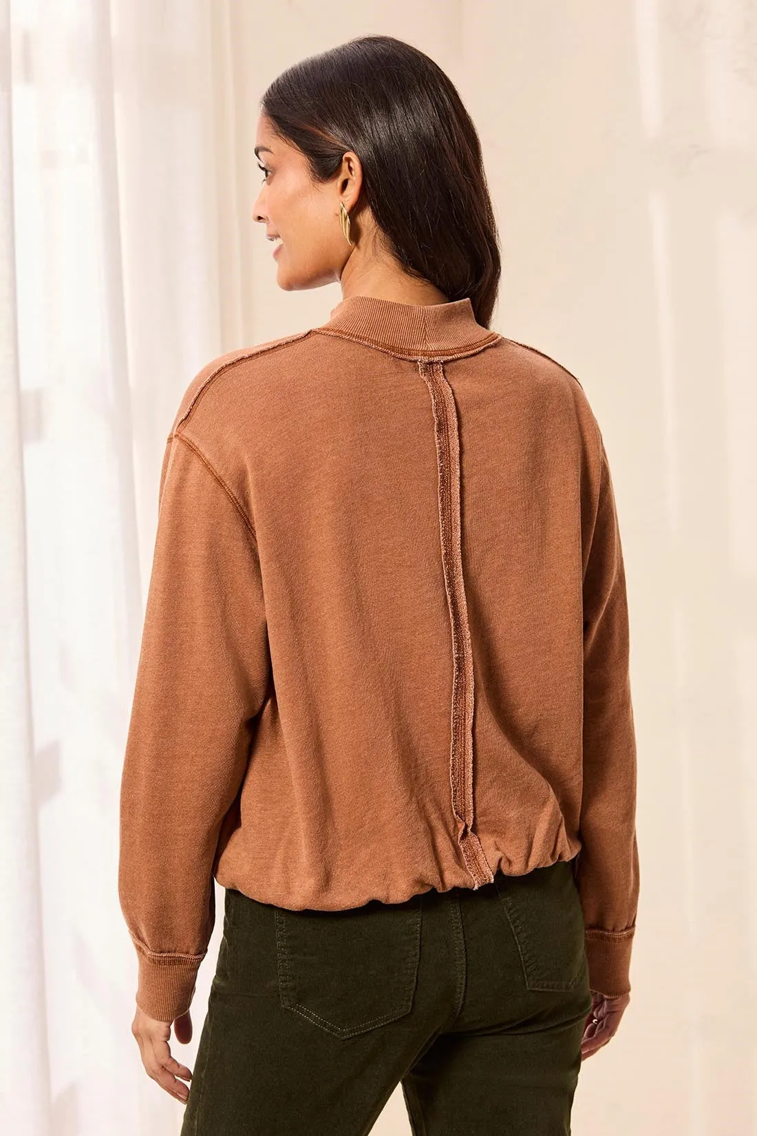 Bubble French Terry Crew Neck Long Sleeve Knit Top-Hazelwood sold by Tribal product image thumbnail 2