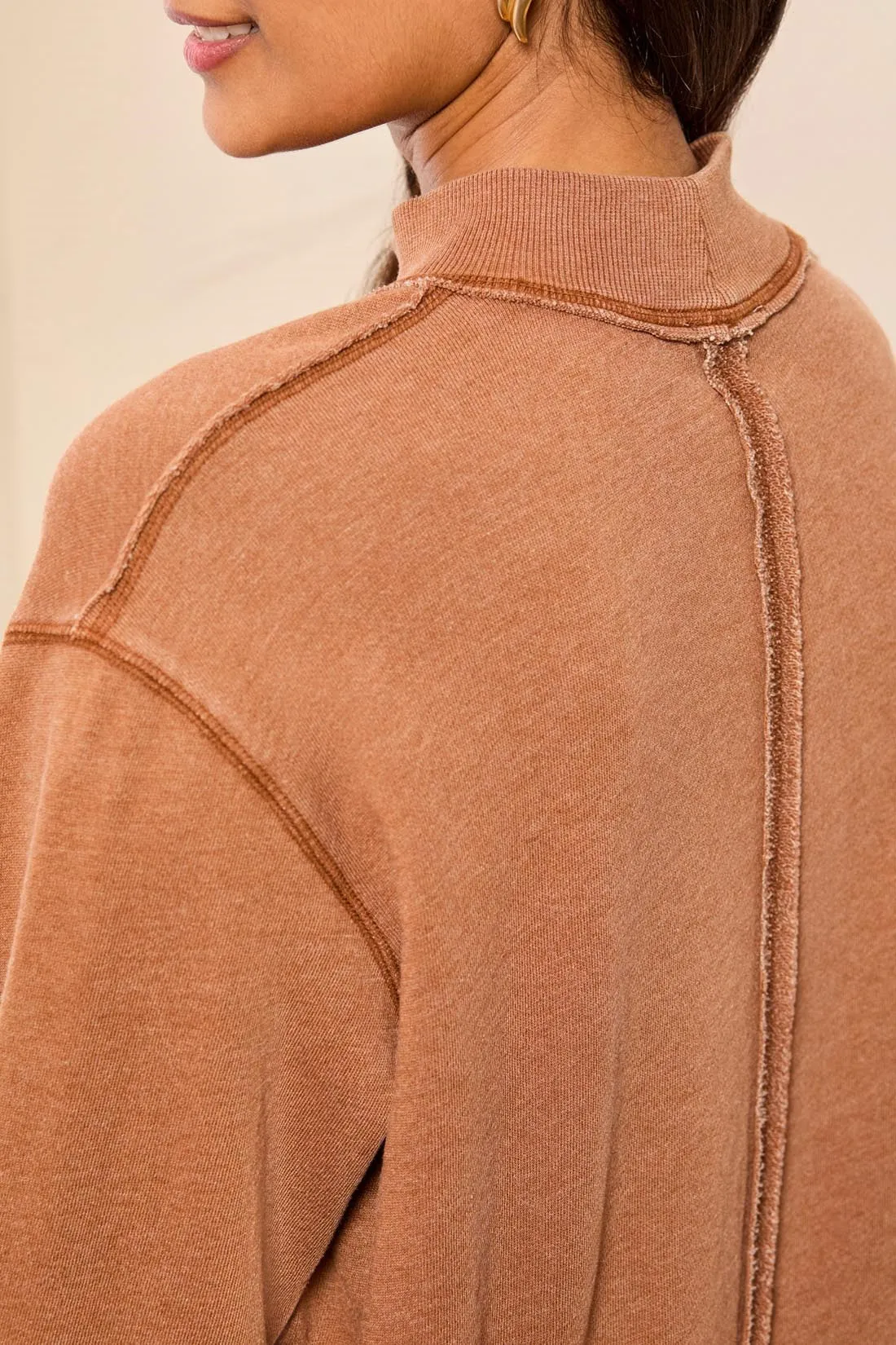Bubble French Terry Crew Neck Long Sleeve Knit Top-Hazelwood sold by Tribal product image thumbnail 3