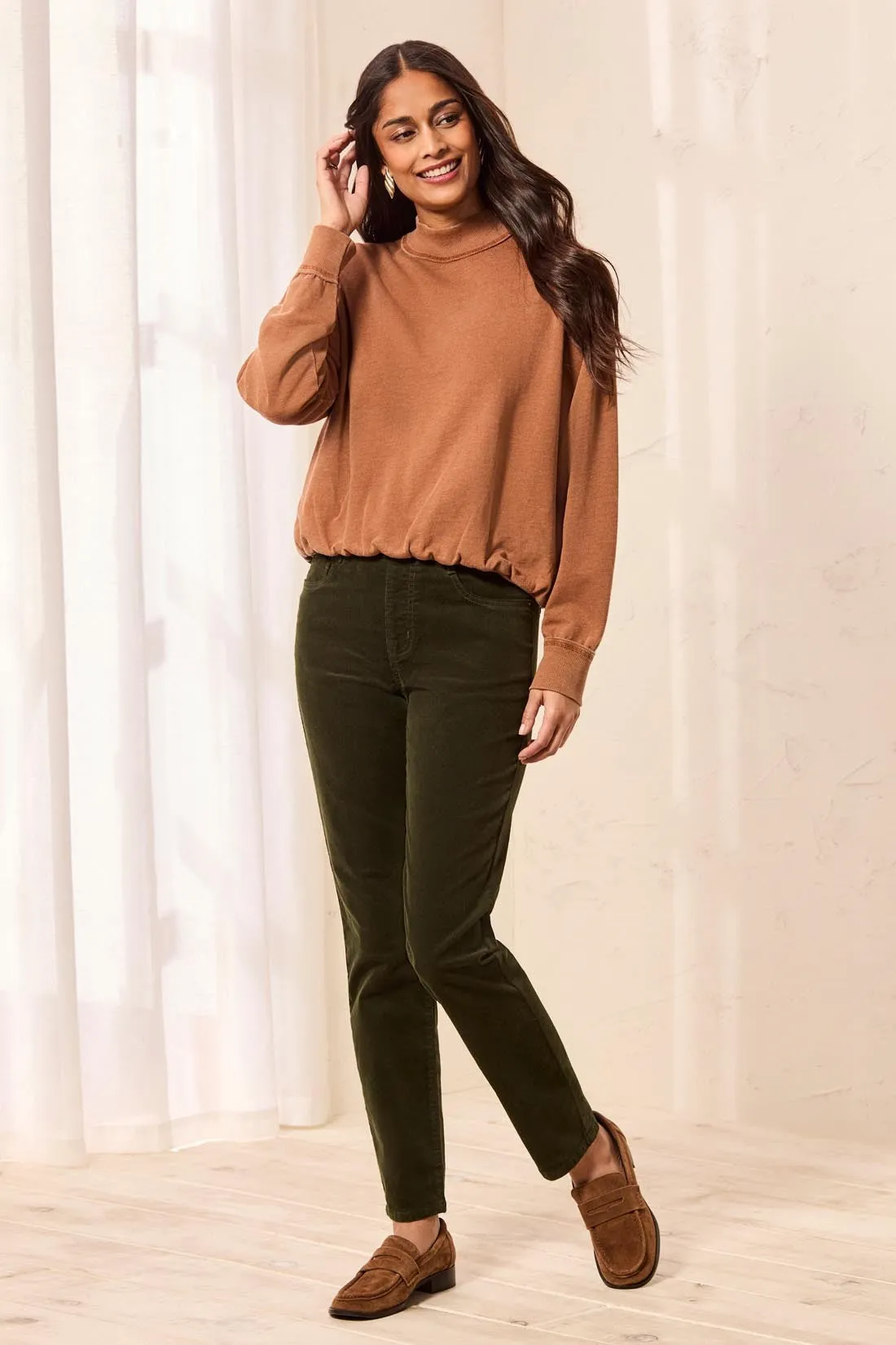 Bubble French Terry Crew Neck Long Sleeve Knit Top-Hazelwood sold by Tribal product image thumbnail 4