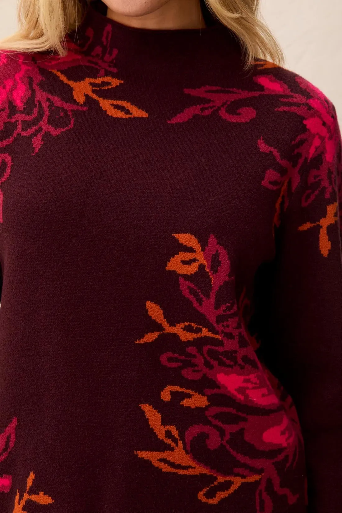 Double Knit Knit Funnel Neck Sweater Long Sleeve Sweater-Fudge sold by Tribal product image thumbnail 5
